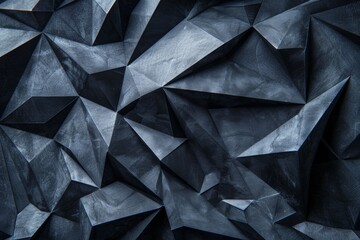 Fototapeta premium Abstract geometric black paper texture background
