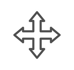 Interface arrows related icon outline and linear vector.
