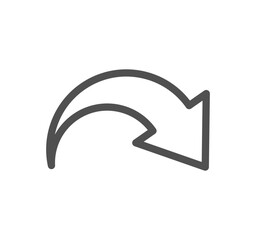 Interface arrows related icon outline and linear vector.
