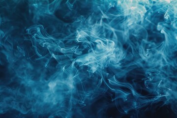Fototapeta premium A blue smokey background with a white smokey foreground