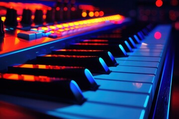 Obraz premium Modern Electronic Music. Innovative Synthesizer Technology Concept