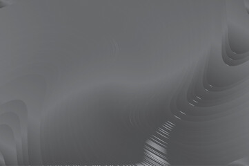 Abstract modern design with liquid wavy lines, stripes, waves. Different shades of grey colour. Light backdrop. Vector illustration