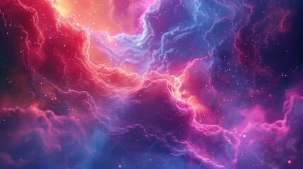 Cosmic Dreamscape: Swirling Nebula in Vibrant Hues