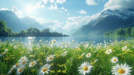 alpine lake in the mountains