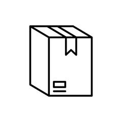 Box packaging outline icons, minimalist vector illustration ,simple transparent graphic element .Isolated on white background