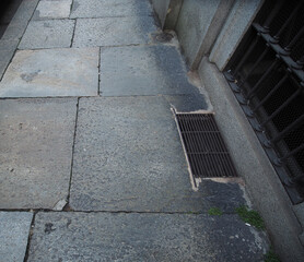 Obraz premium pavement with stone slab tiles