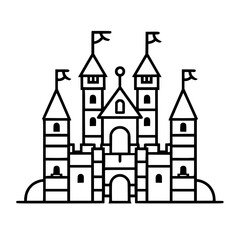Princess palace, castle icon, castle, Castle png, Line Art Castle, Minimalist Wall Art, Castle Illustration, Castle Silhouette, Line art princes, Line art Palace, Fantasy Castle SVG, Castle Tower, Cas