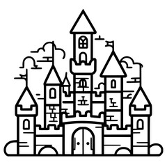 Princess palace, castle icon, castle, Castle png, Line Art Castle, Minimalist Wall Art, Castle Illustration, Castle Silhouette, Line art princes, Line art Palace, Fantasy Castle SVG, Castle Tower, Cas