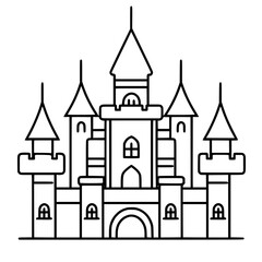 Princess palace, castle icon, castle, Castle png, Line Art Castle, Minimalist Wall Art, Castle Illustration, Castle Silhouette, Line art princes, Line art Palace, Fantasy Castle SVG, Castle Tower, Cas