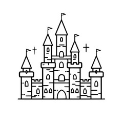 Princess palace, castle icon, castle, Castle png, Line Art Castle, Minimalist Wall Art, Castle Illustration, Castle Silhouette, Line art princes, Line art Palace, Fantasy Castle SVG, Castle Tower, Cas