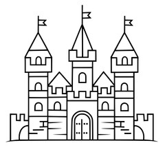 Princess palace, castle icon, castle, Castle png, Line Art Castle, Minimalist Wall Art, Castle Illustration, Castle Silhouette, Line art princes, Line art Palace, Fantasy Castle SVG, Castle Tower, Cas