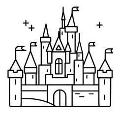 Princess palace, castle icon, castle, Castle png, Line Art Castle, Minimalist Wall Art, Castle Illustration, Castle Silhouette, Line art princes, Line art Palace, Fantasy Castle SVG, Castle Tower, Cas