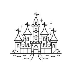 Princess palace, castle icon, castle, Castle png, Line Art Castle, Minimalist Wall Art, Castle Illustration, Castle Silhouette, Line art princes, Line art Palace, Fantasy Castle SVG, Castle Tower, Cas
