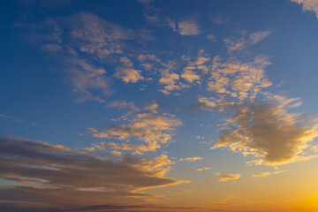 Beautiful sky with cloud before sunset