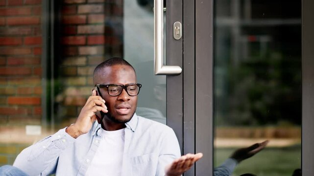 Locked Out: An African American Man Locked Himself Out of His House, Waiting