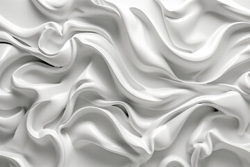 Obraz premium abstract wavy background with smooth lines in white colors