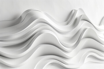 Obraz premium abstract wavy background with smooth lines in white colors