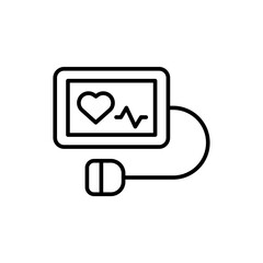 Fototapeta premium Pulse oximeter icons, minimalist vector illustration ,simple transparent graphic element .Isolated on white background
