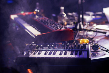 Electronic Keyboard with Stage Lights.