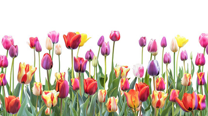 Obraz premium Colorful Tulip Field