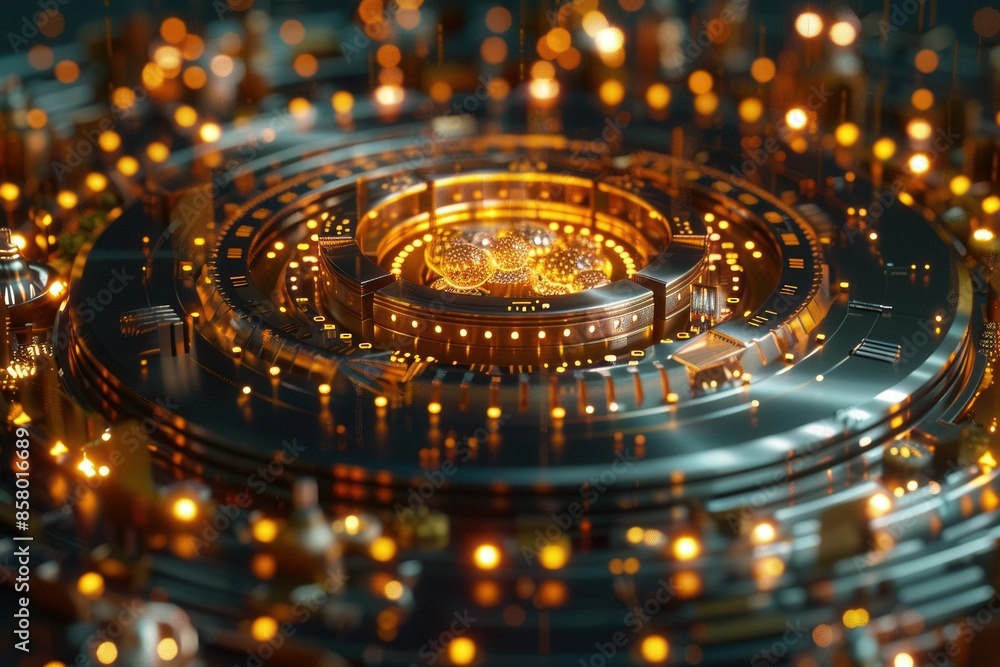 Aufkleber advancing the future of technology. quantum computing concept