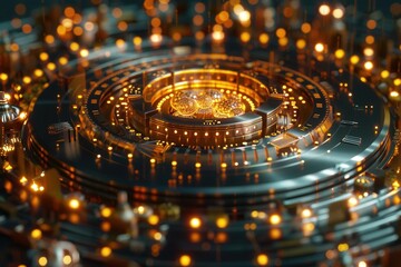 Advancing the Future of Technology. Quantum computing concept