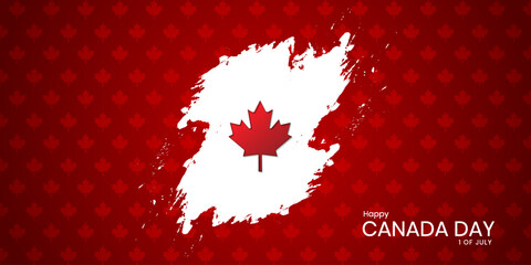 Canada day banner, 1st of July national holiday design. canada victory day vector design template, vector illustration