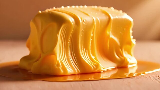 thick and melted cheese isolated background
