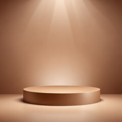  Empty round product display stand. scene 3d rendering