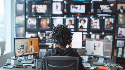 Connecting Globally: Remote Worker Leading International Team Conference Call, Geneartive Ai