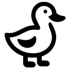 Silhouette of a duckling logo