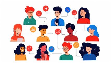 Fototapeta premium Global Connections: Virtual Networking Event for Professionals in Remote Work Environment, Generative AI