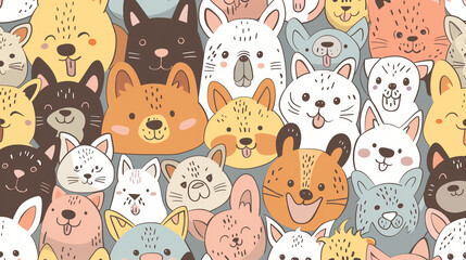 Doodle Animals Theme, Dog Cute Background Wallpaper