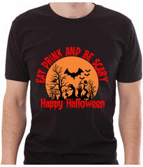 Halloween T-shirt Design Typography