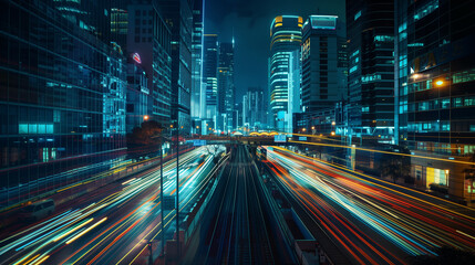 Line and Architecture Future Urban Internet Technology Background