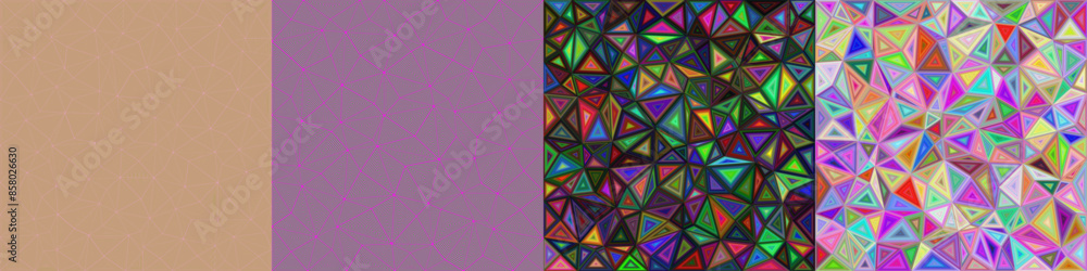 Poster abstract triangle polygon background set