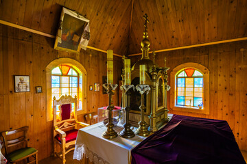 Interior of Greek Catholic Church, Olchowiec, Magurski Park Narodowy, Lesser Poland Voivodeship, Poland