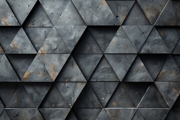 Obraz premium Abstract Black Triangle Wall Background