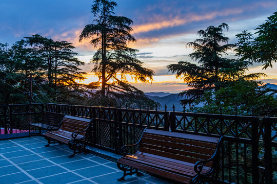 Sunset skies in Shimla, Himachal
