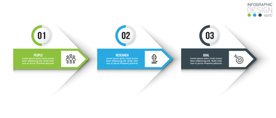 Timeline chart business infographic template.
