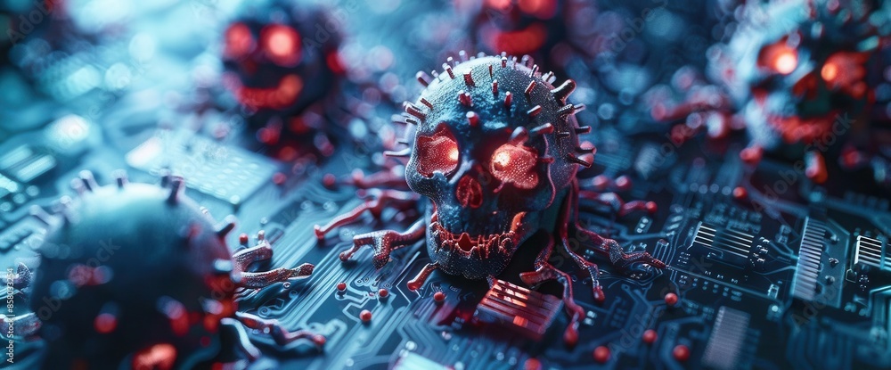 Aufkleber cybersecurity threat. malware is software designed to harm or disrupt computer operations