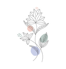hand drawn flower vector