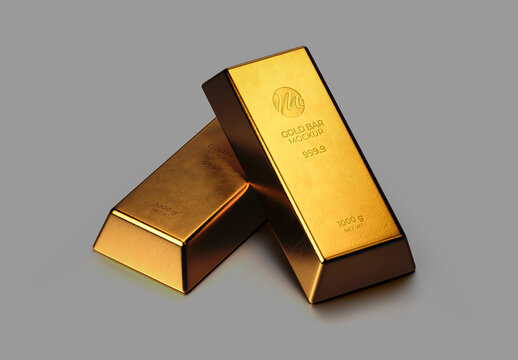 Gold Bars Mockup