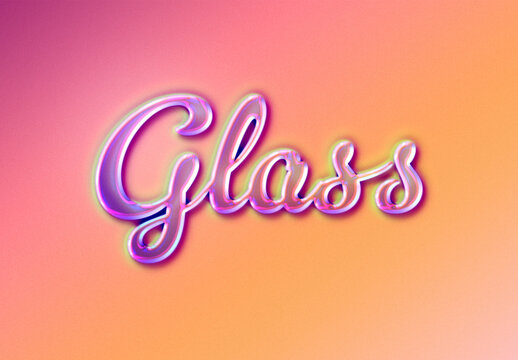 Rainbow Glass Text Effect