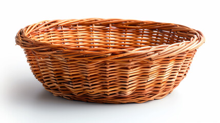 Handmade wicker basket with intricate weave, ideal for storage or decoration