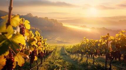 The Vineyard at Sunrise