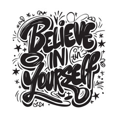 Obraz premium Motivational typography tshirt design template