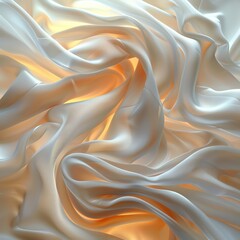 Fototapeta premium Abstract silky fabric texture with soft folds, illuminated by gentle light. Perfect for backgrounds and design projects.