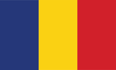 Fototapeta premium Romanian vector flag
