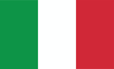 Fototapeta premium Italian vector flag with exact colors